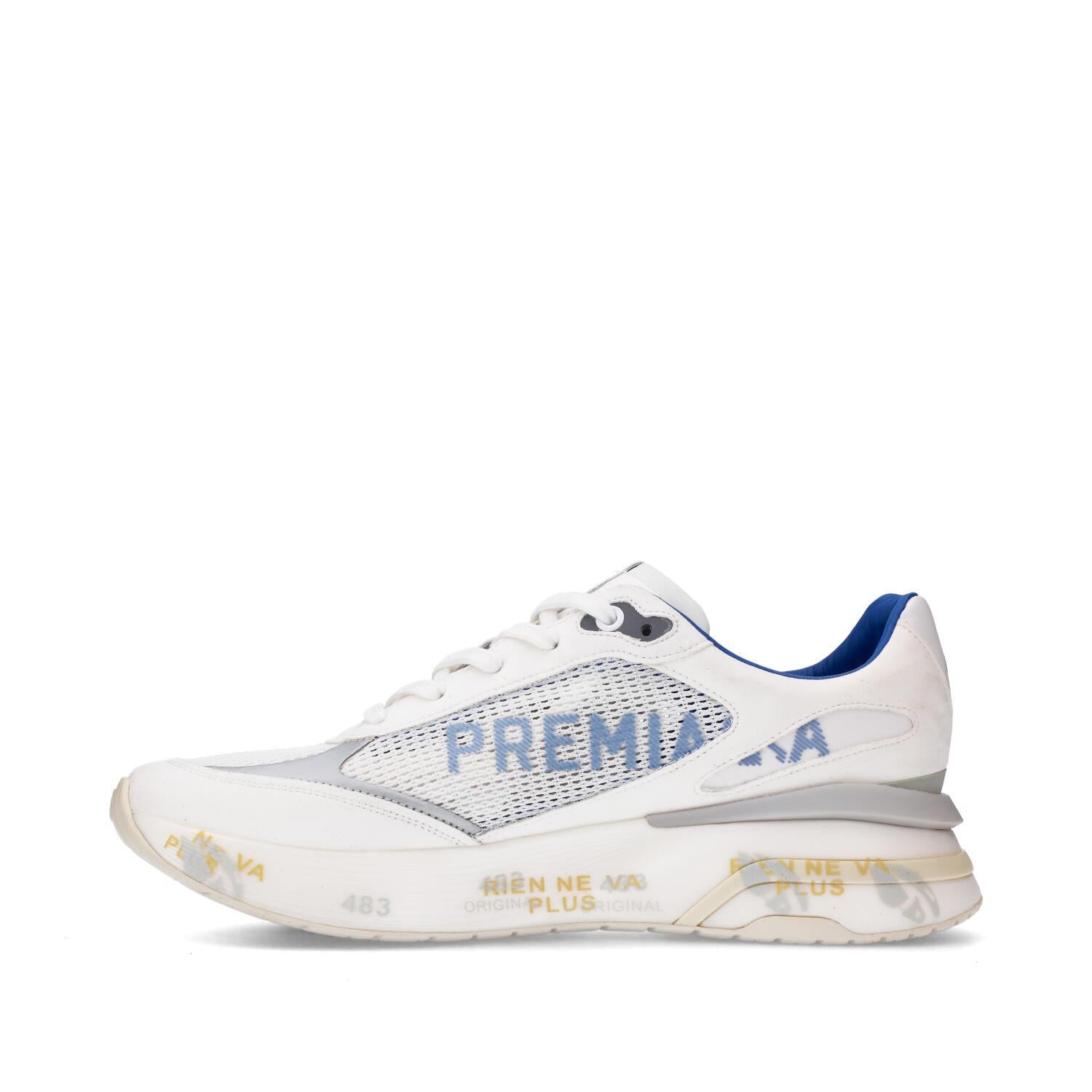 Sneakers in camoscio ecopelle e tessuto 
