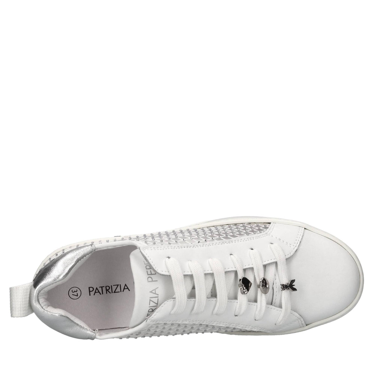 Sneakers in pelle e tessuto 