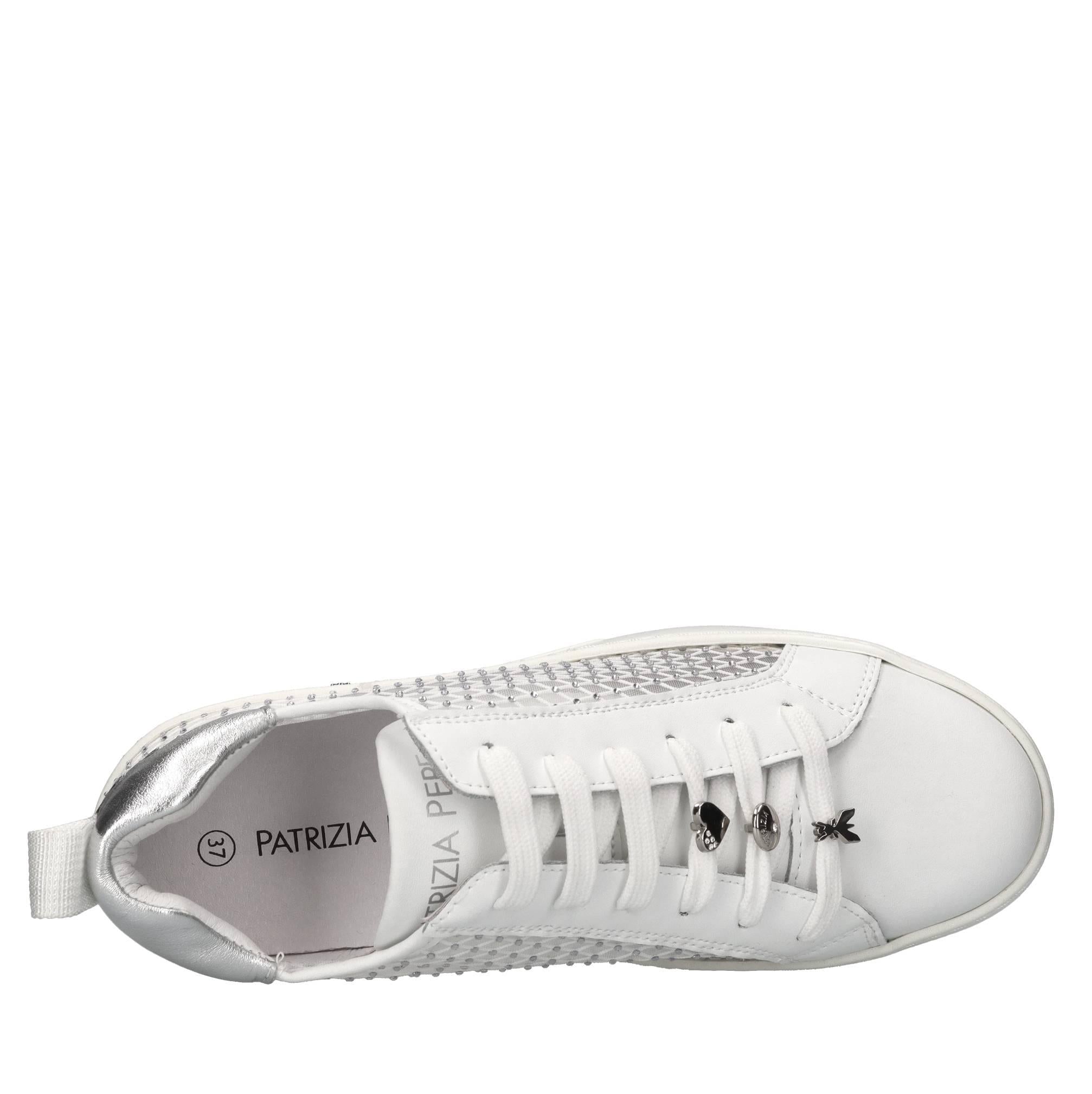 Sneakers in pelle e tessuto 