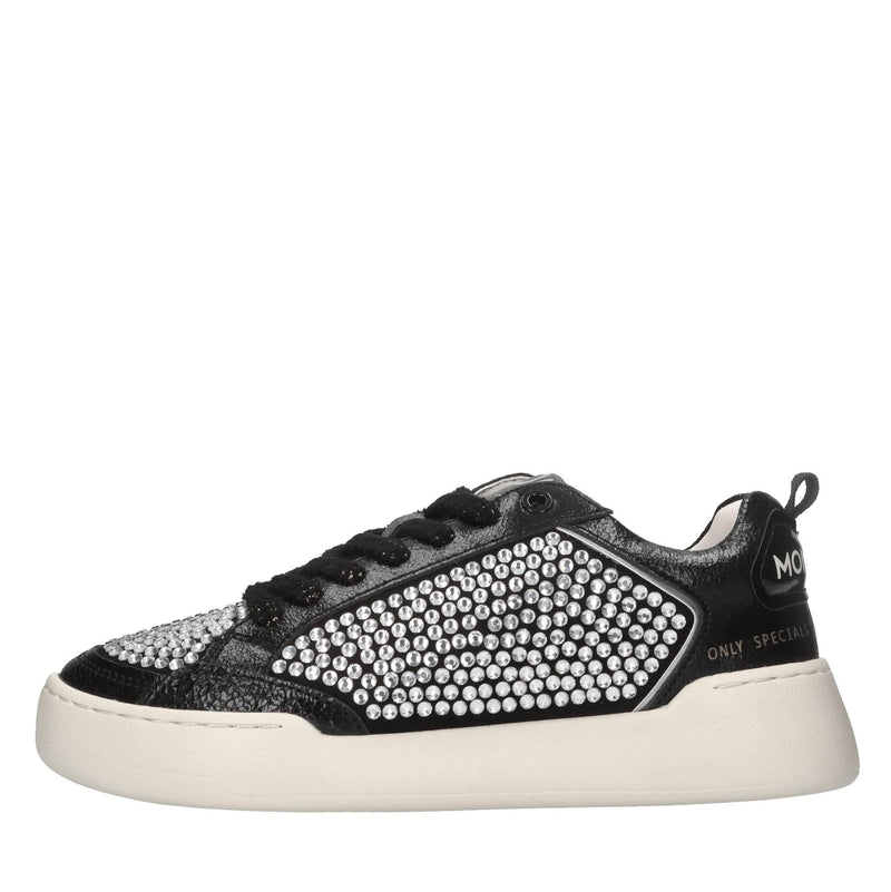Sneakers in pelle e strass 