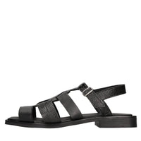 Sandali flat in pelle 
