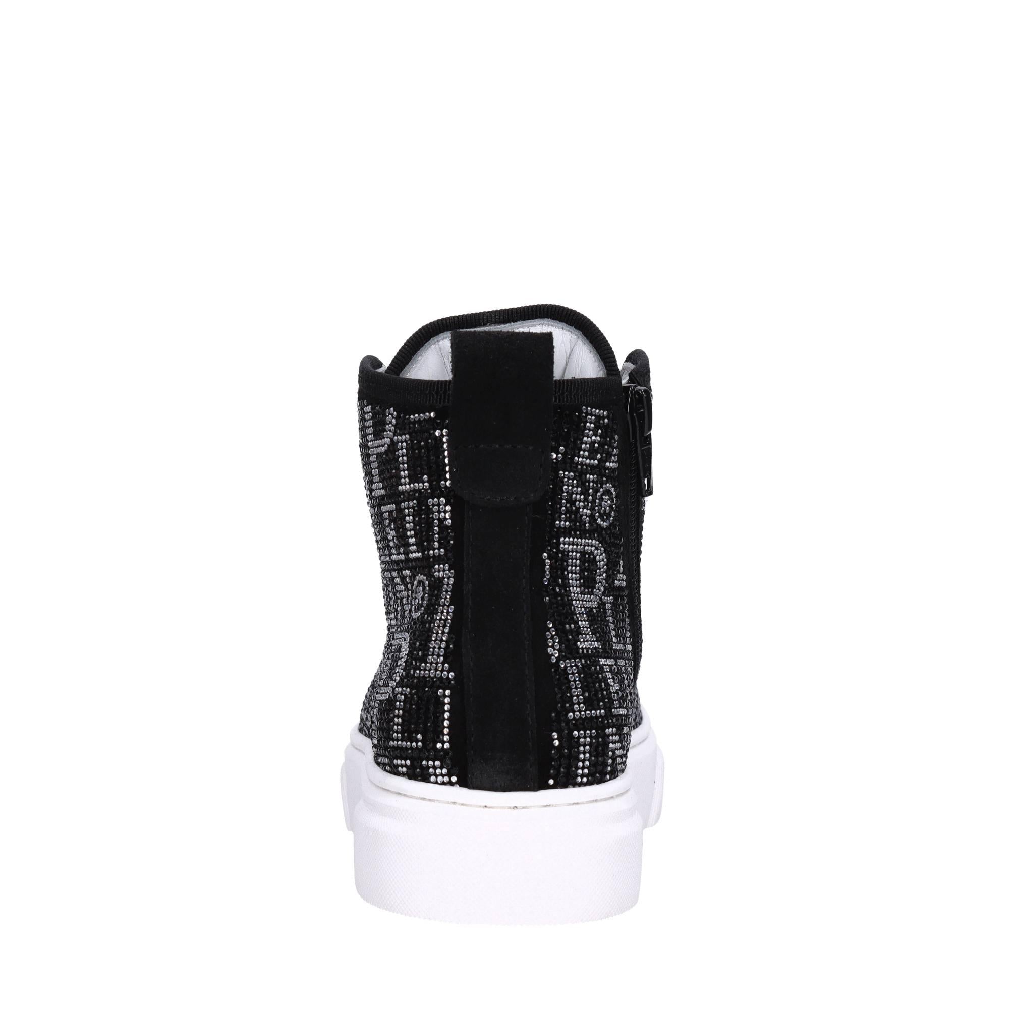 Sneakers in camoscio e strass 