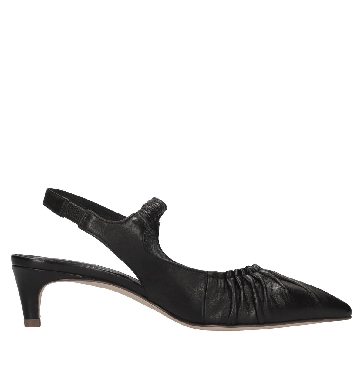 Décolleté slingback in pelle 