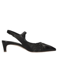 Décolleté slingback in pelle 
