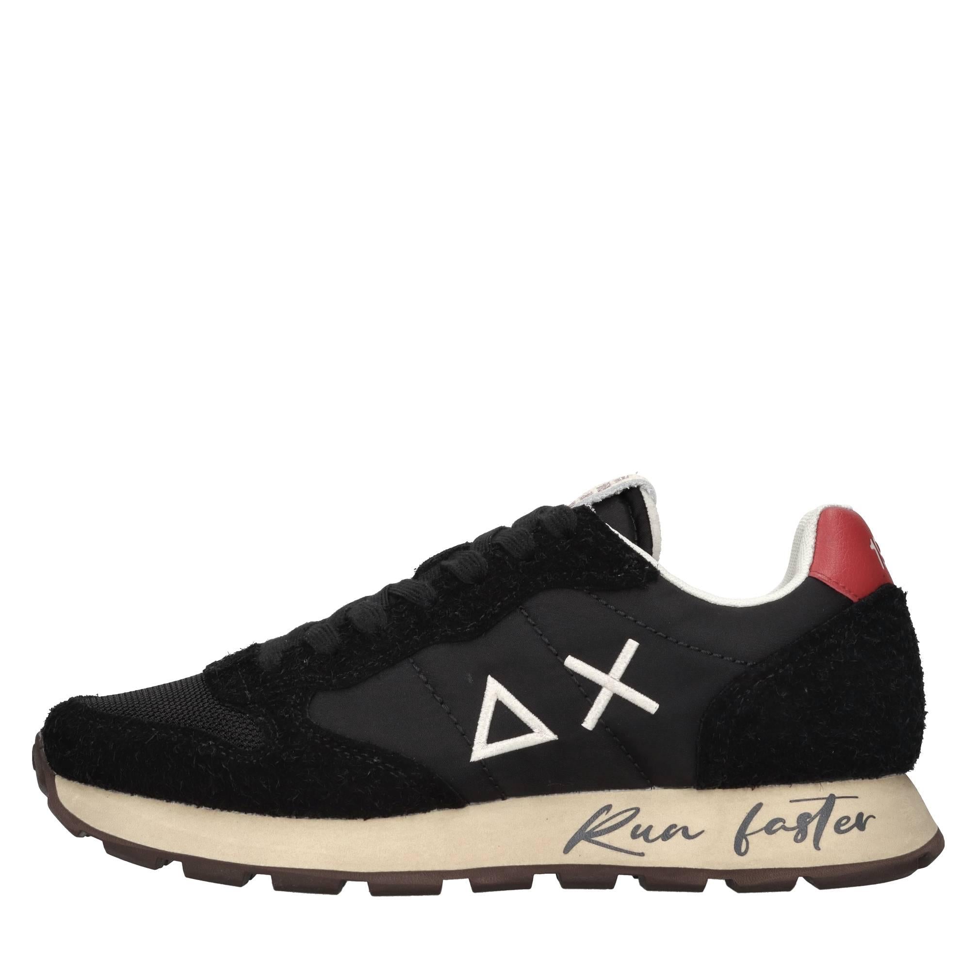Sneakers in camoscio e tessuto 