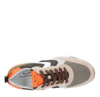 Sneakers in camoscio pelle e tessuto 