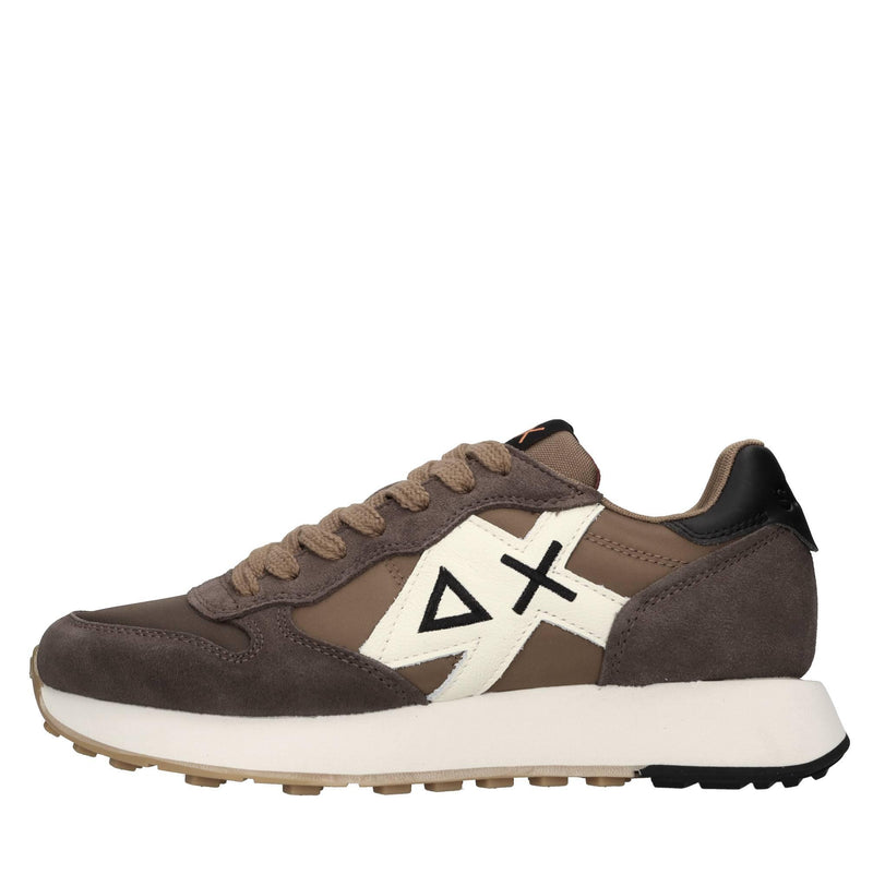 Sneakers Jaki Bicolor in camoscio, tessuto ed ecopelle 
