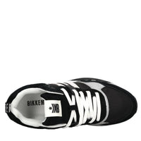 Sneakers in camoscio, ecopelle e tessuto 