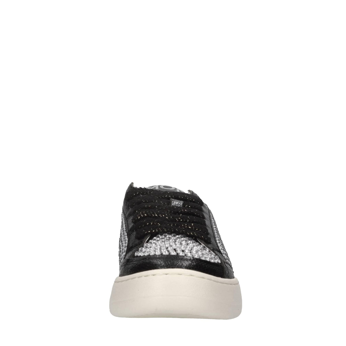 Sneakers in pelle e strass 