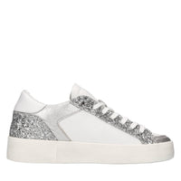 Sneakers in pelle e glitter 