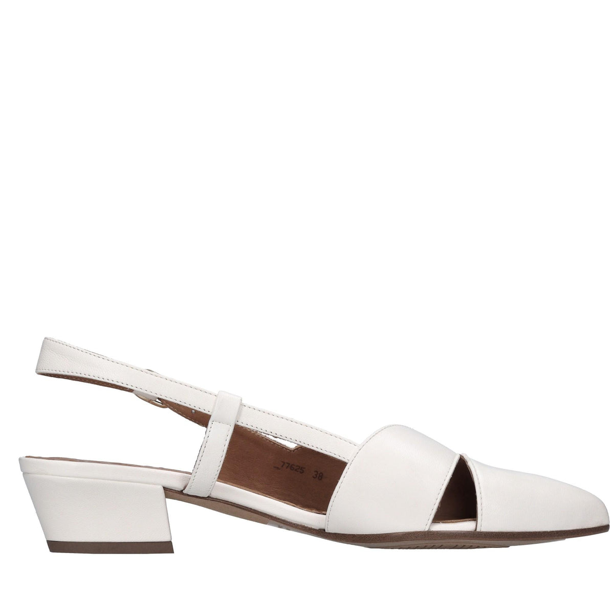 Décolleté slingback in pelle 