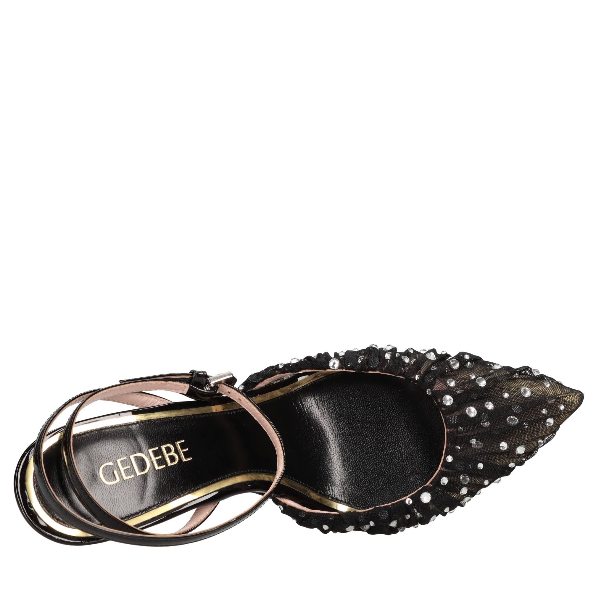 Décolleté slingback Petal in tessuto e pelle 
