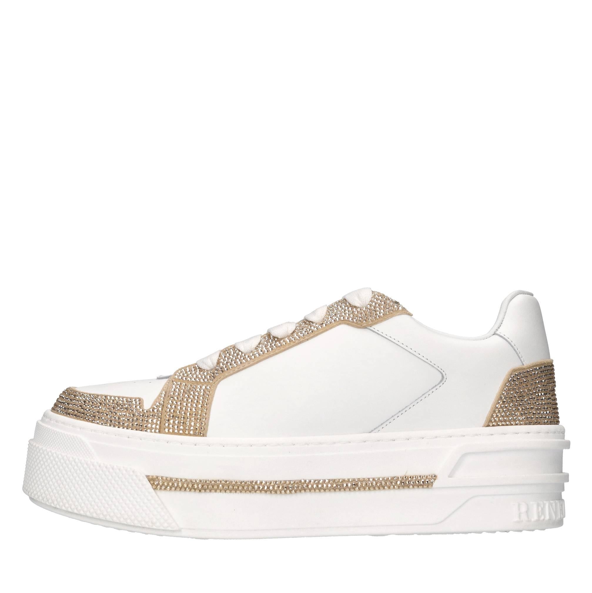 Sneakers in pelle e strass 