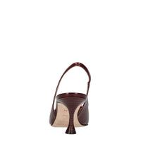 Décolleté slingback in pelle 