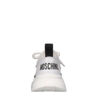 Sneakers in pelle e tessuto 