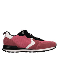 Sneakers in camoscio e tessuto 