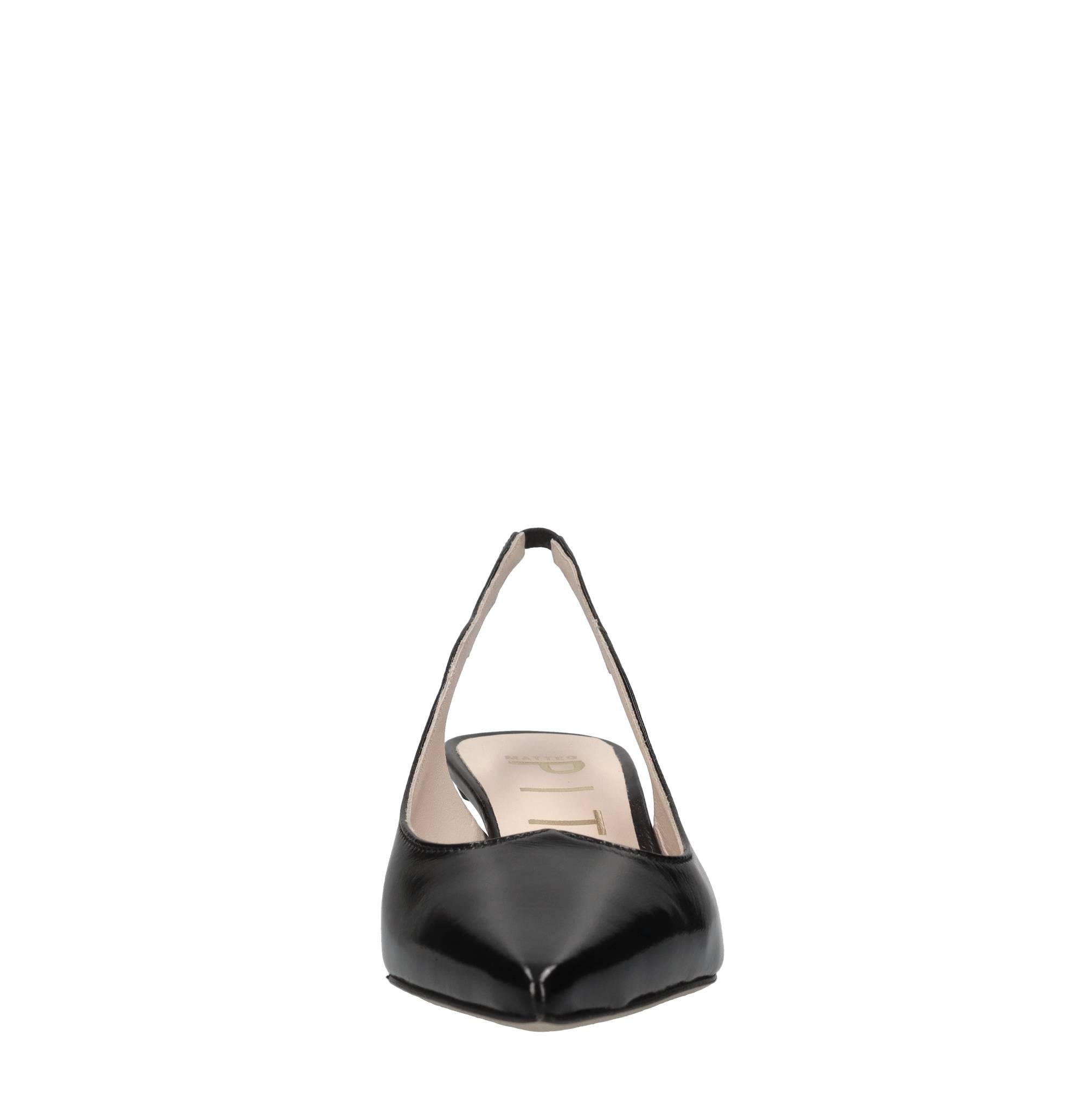 Décolleté slingback in pelle 