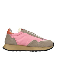 Sneakers in tessuto e camoscio 