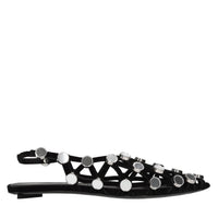 Ballerine slingback Grid in camoscio con applicazione di specchietti 