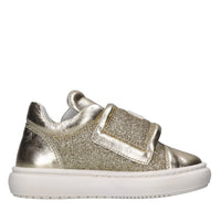 Sneakers in pelle e glitter 
