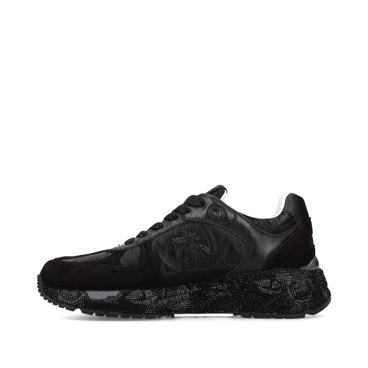 Sneakers in camoscio tessuto ed ecopelle 