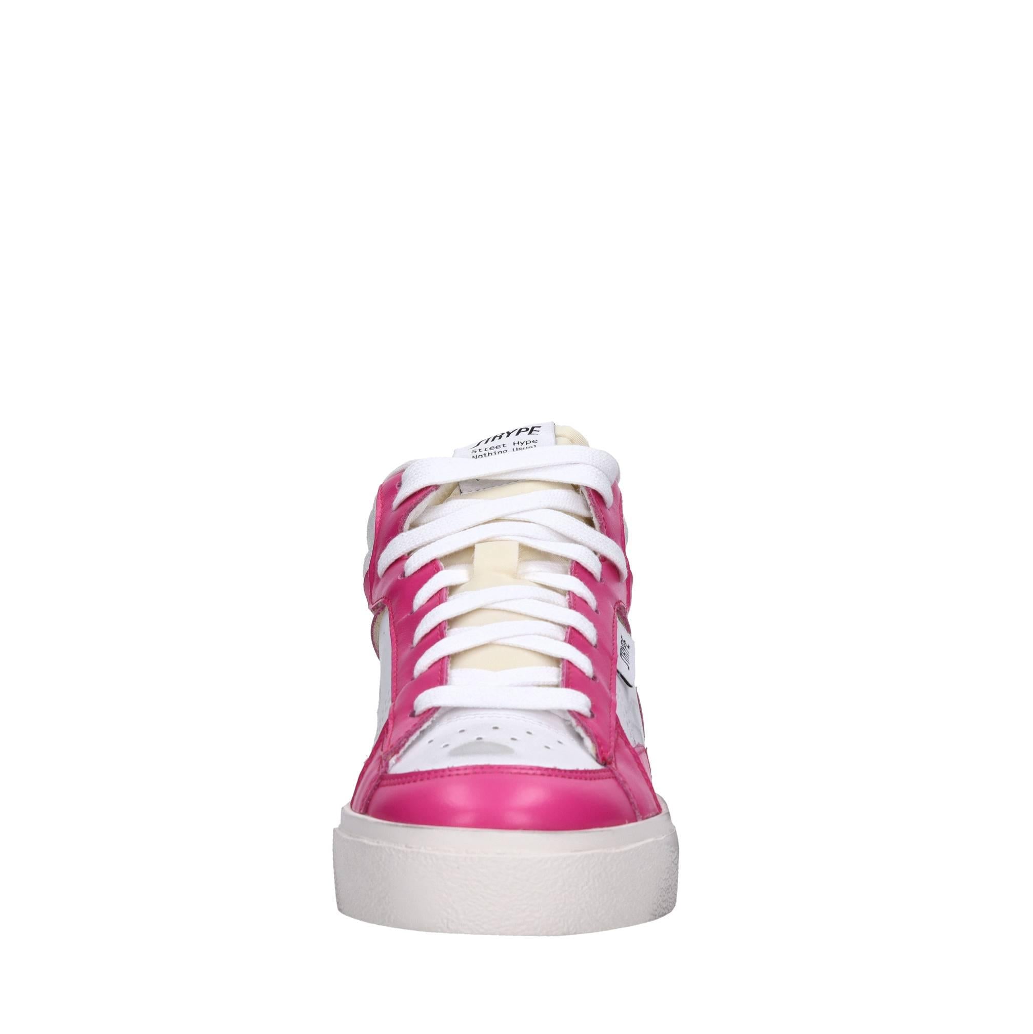 Sneakers in pelle e tessuto 