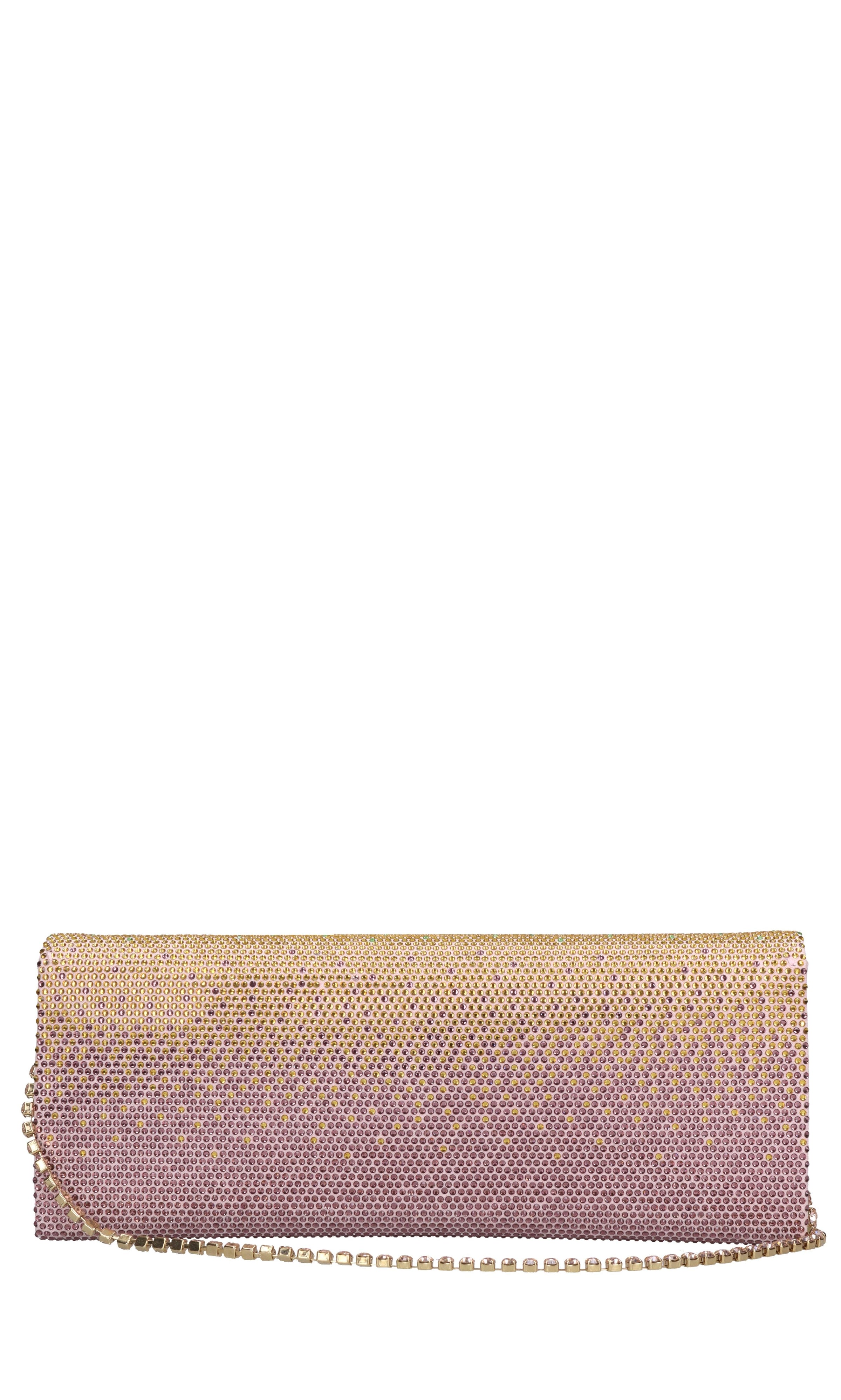 Borsa modello ENVELOPE in camoscio e strass 