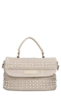 Borsa MALIBU in ecopelle e rafia 