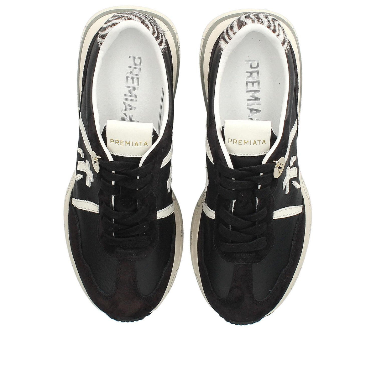 Sneakers Cassie Var 7681 in pelle, ecopelle e tessuto 