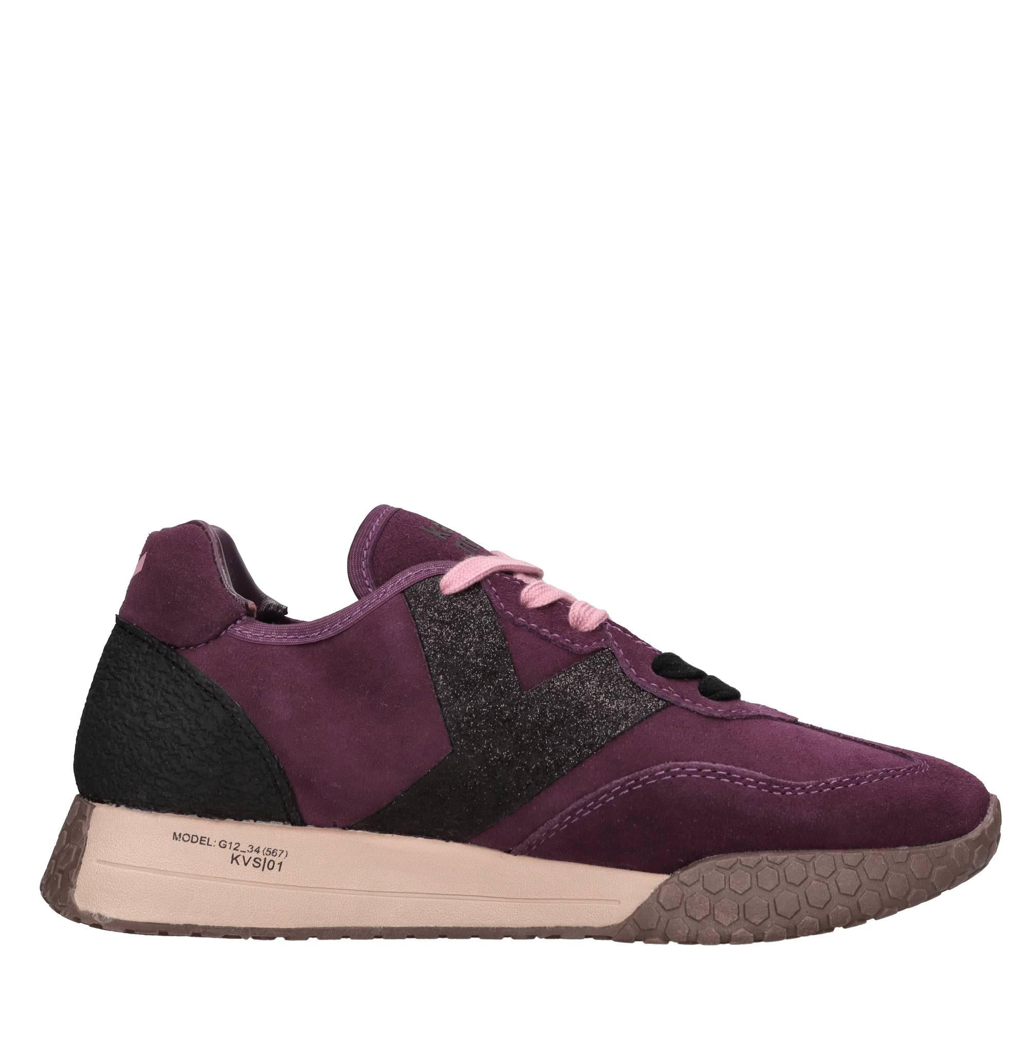 Sneakers in camoscio e glitter 