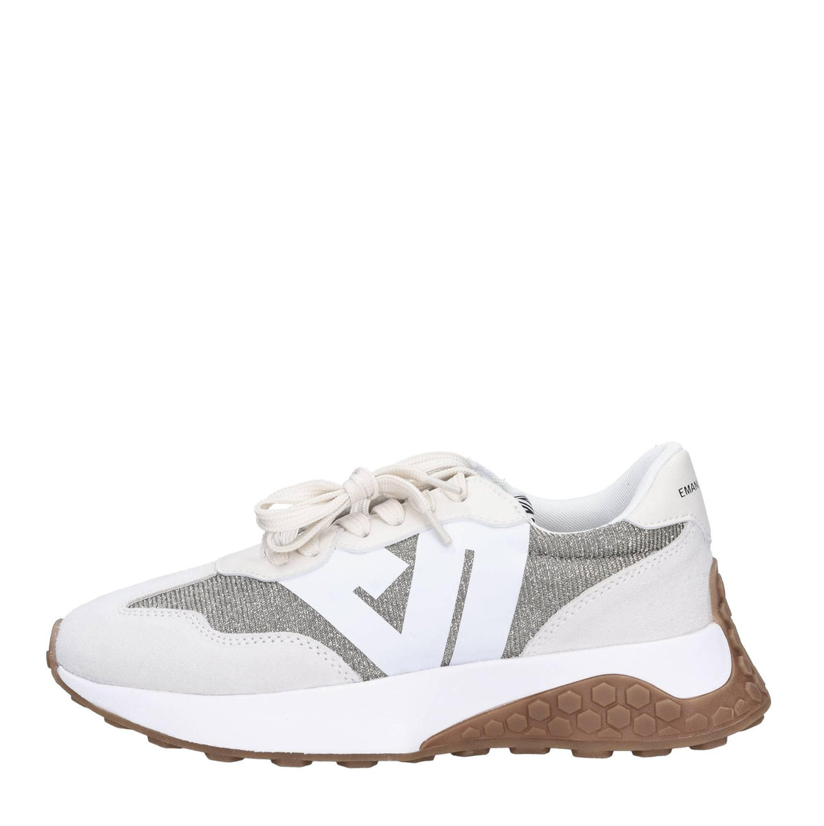 Sneakers in tessuto e camoscio 