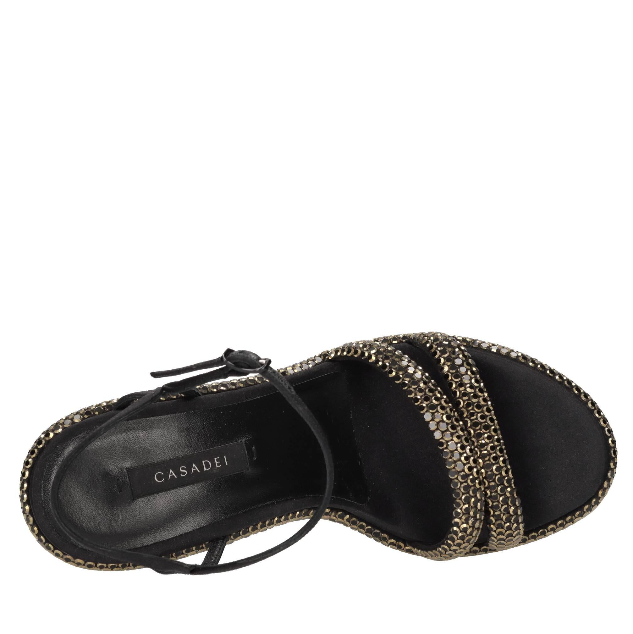 Zeppe Olimpo in raso e strass 