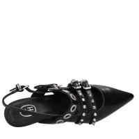 Décolléte slingback  in pelle 