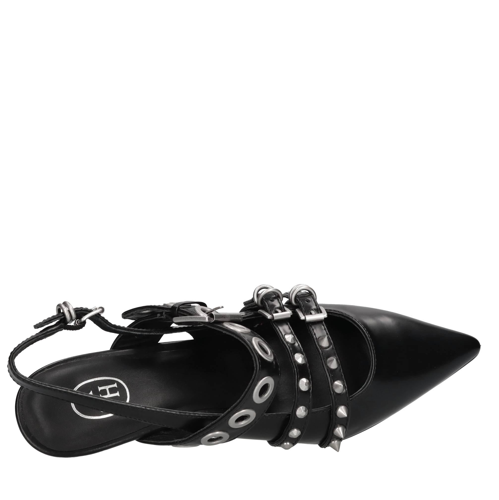 Décolléte slingback  in pelle 