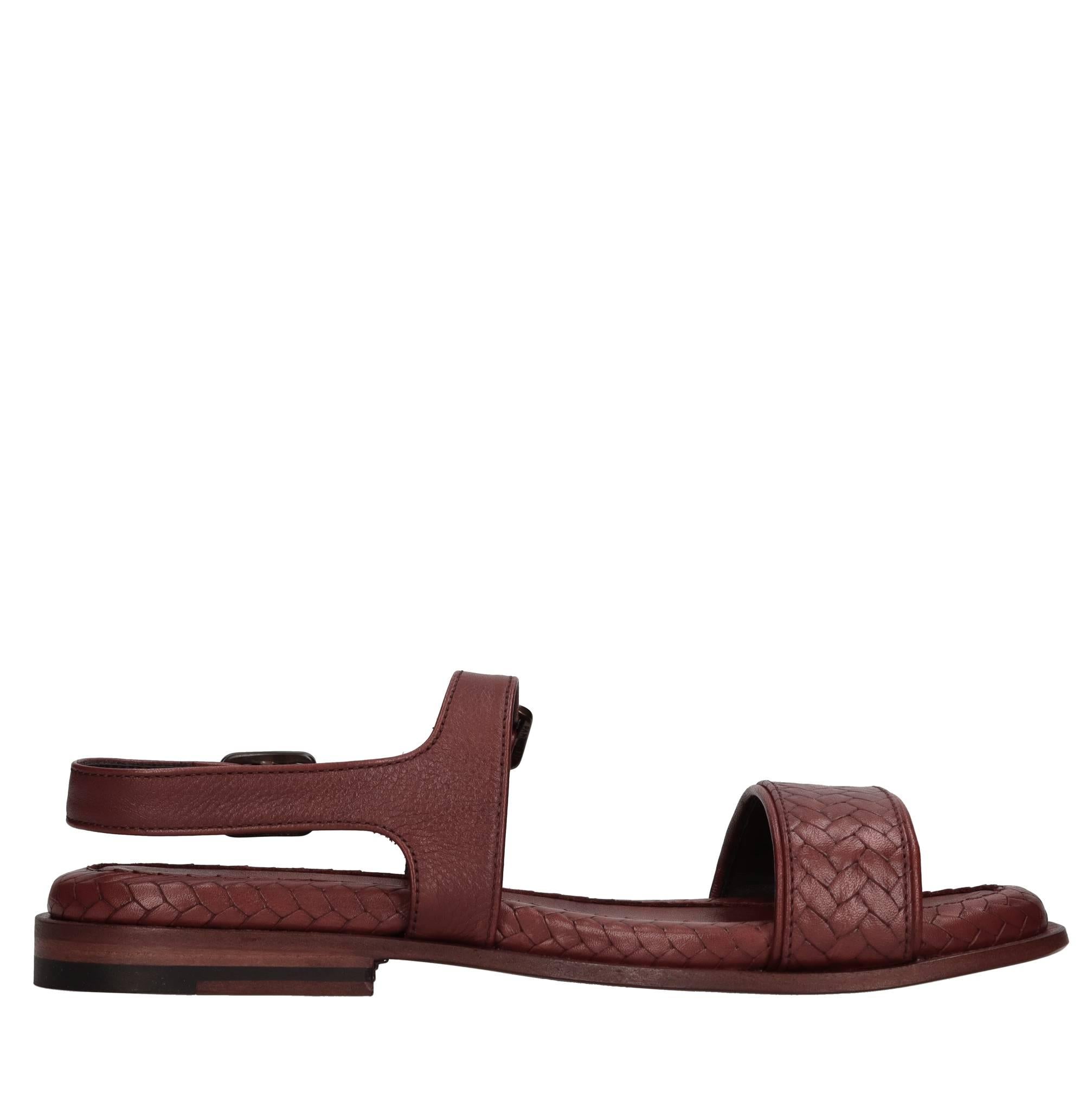 Sandali flat in pelle 