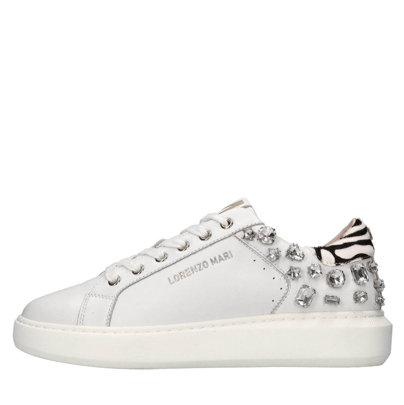 Sneakers in pelle cavallino e strass 