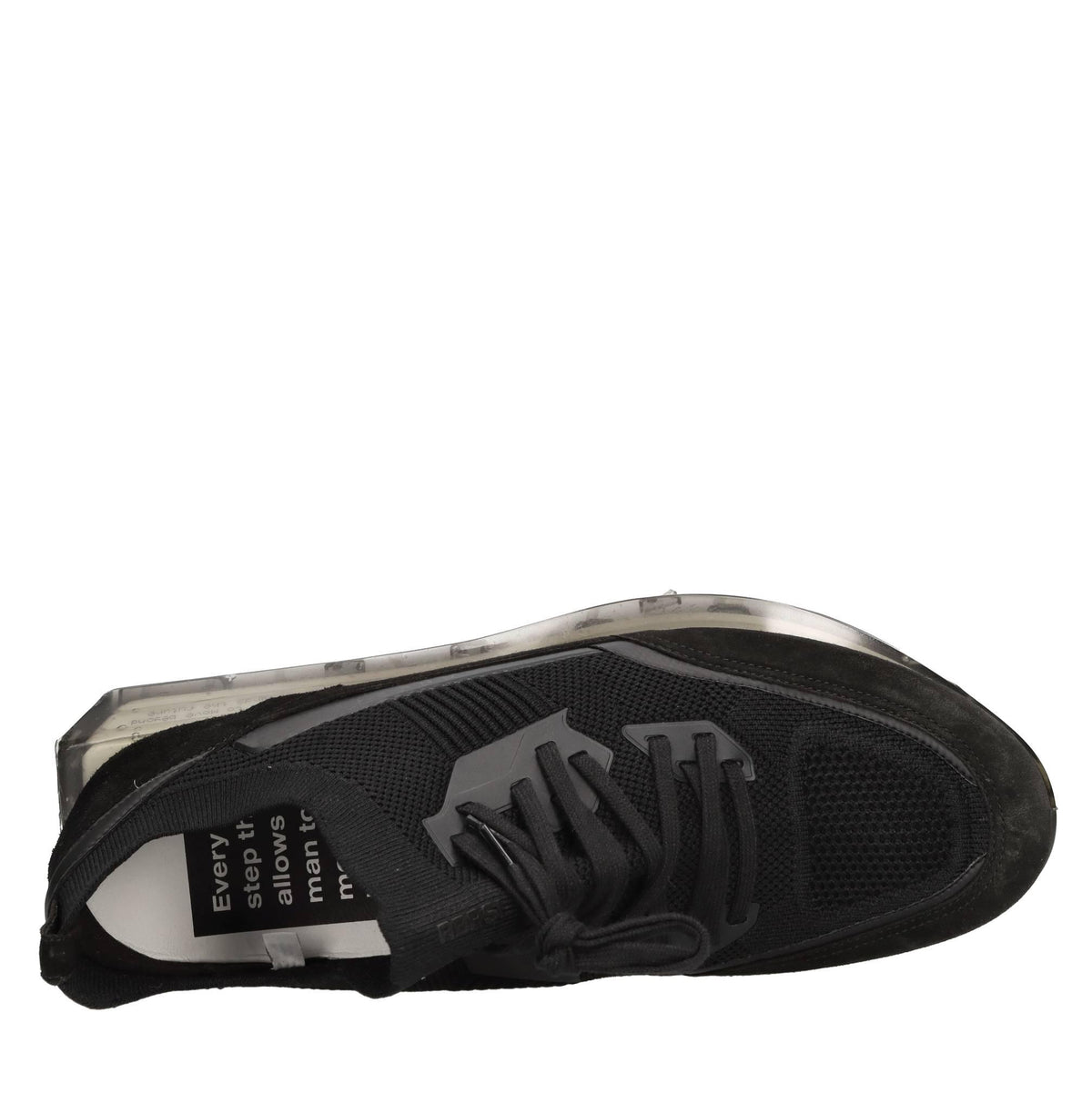 Sneakers in camoscio e tessuto 