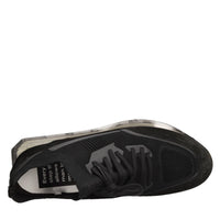 Sneakers in camoscio e tessuto 