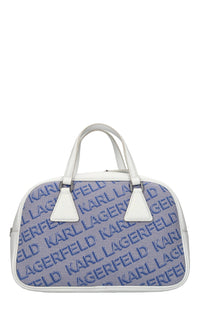 Borsa in ecopelle e tessuto 