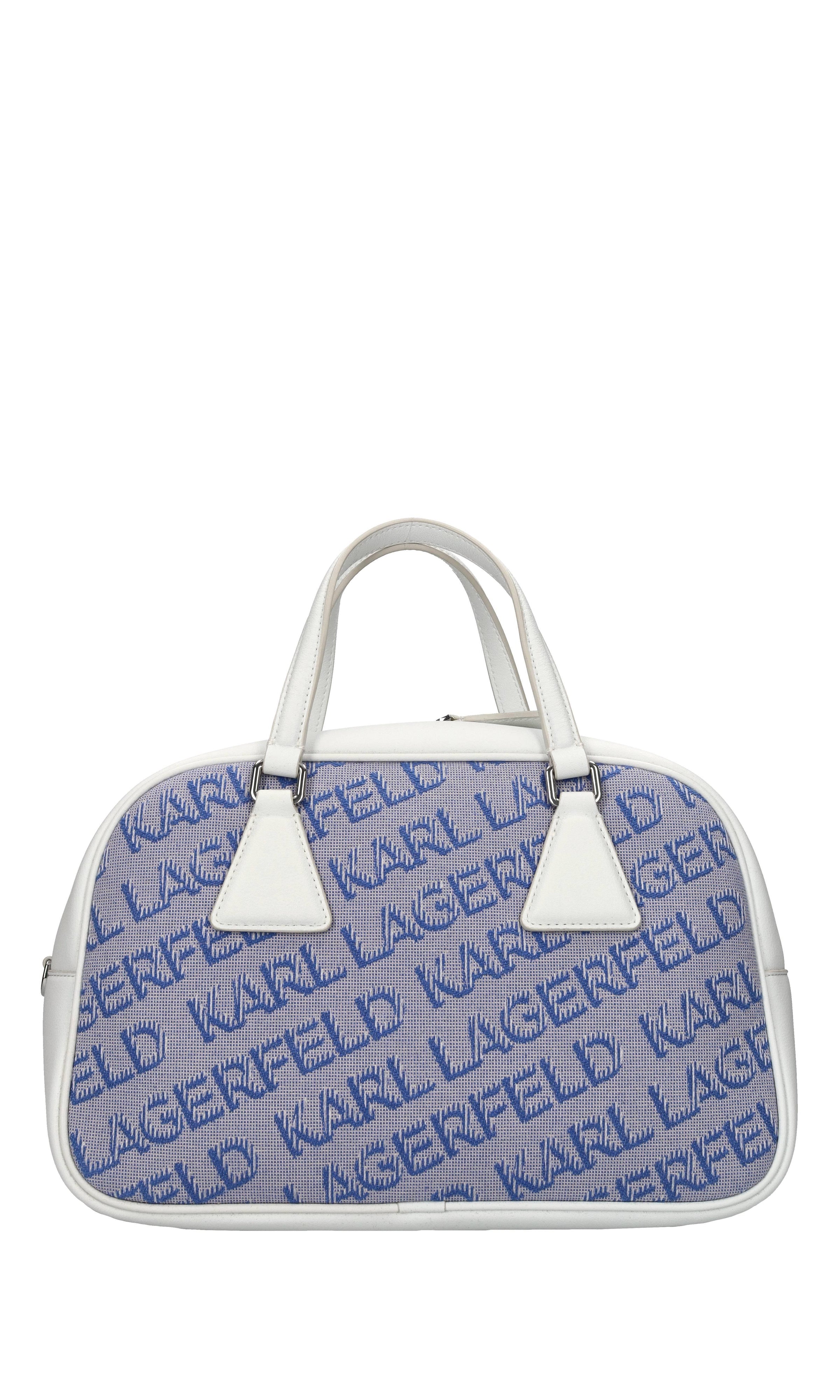 Borsa in ecopelle e tessuto 