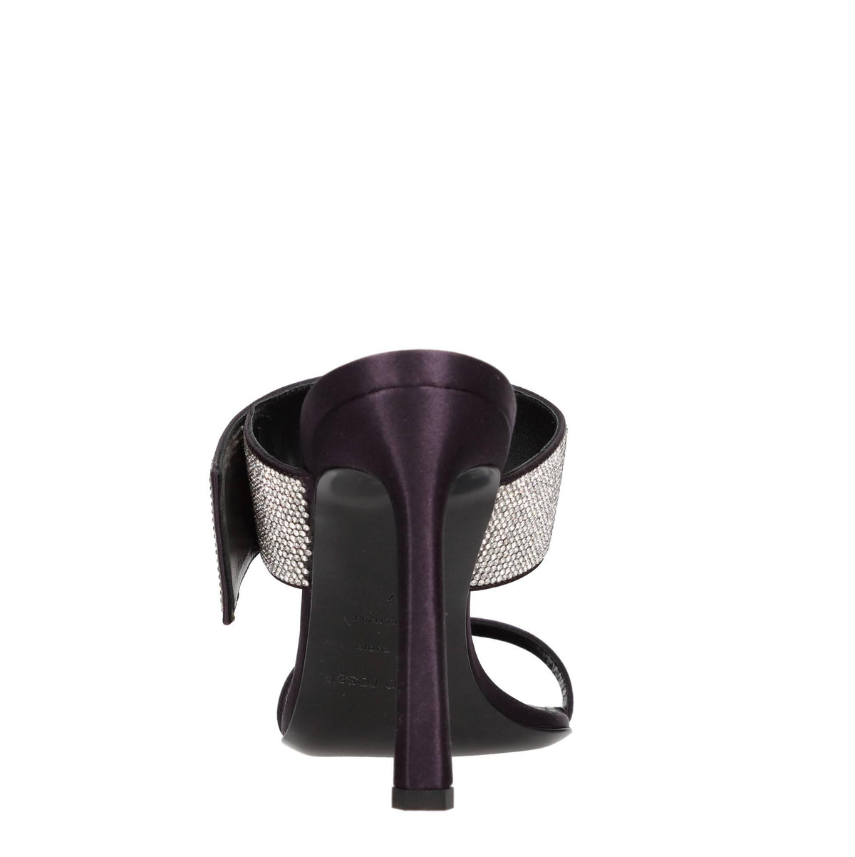 Mules in raso e strass 