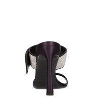 Mules in raso e strass 