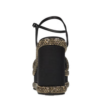 Zeppe Olimpo in raso e strass 