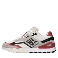 Sneakers in camoscio e tessuto 