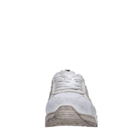 Sneakers in pelle e tessuto 