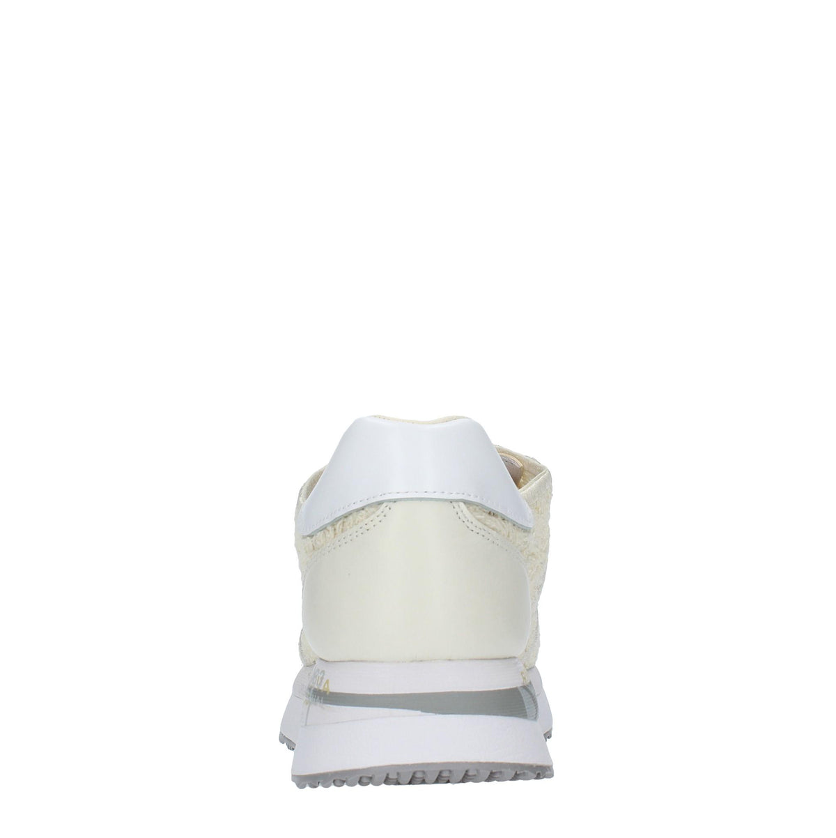 Sneakers in pelle e tessuto 