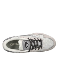Sneakers in pelle e tessuto 