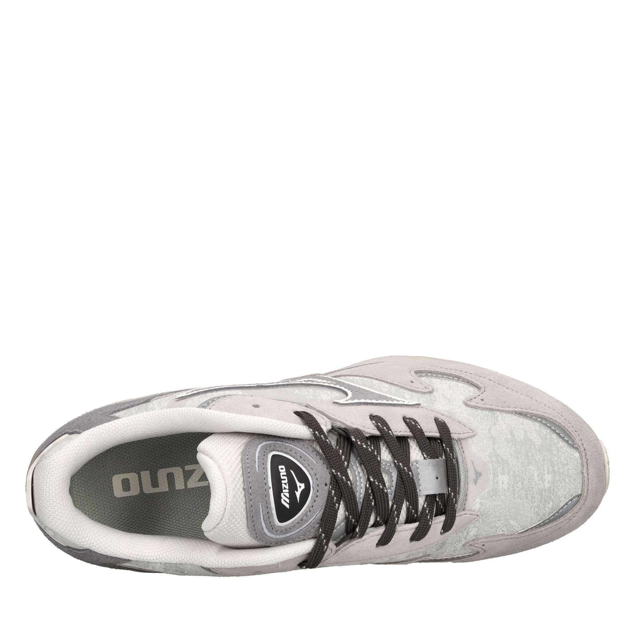 Sneakers in pelle e tessuto 