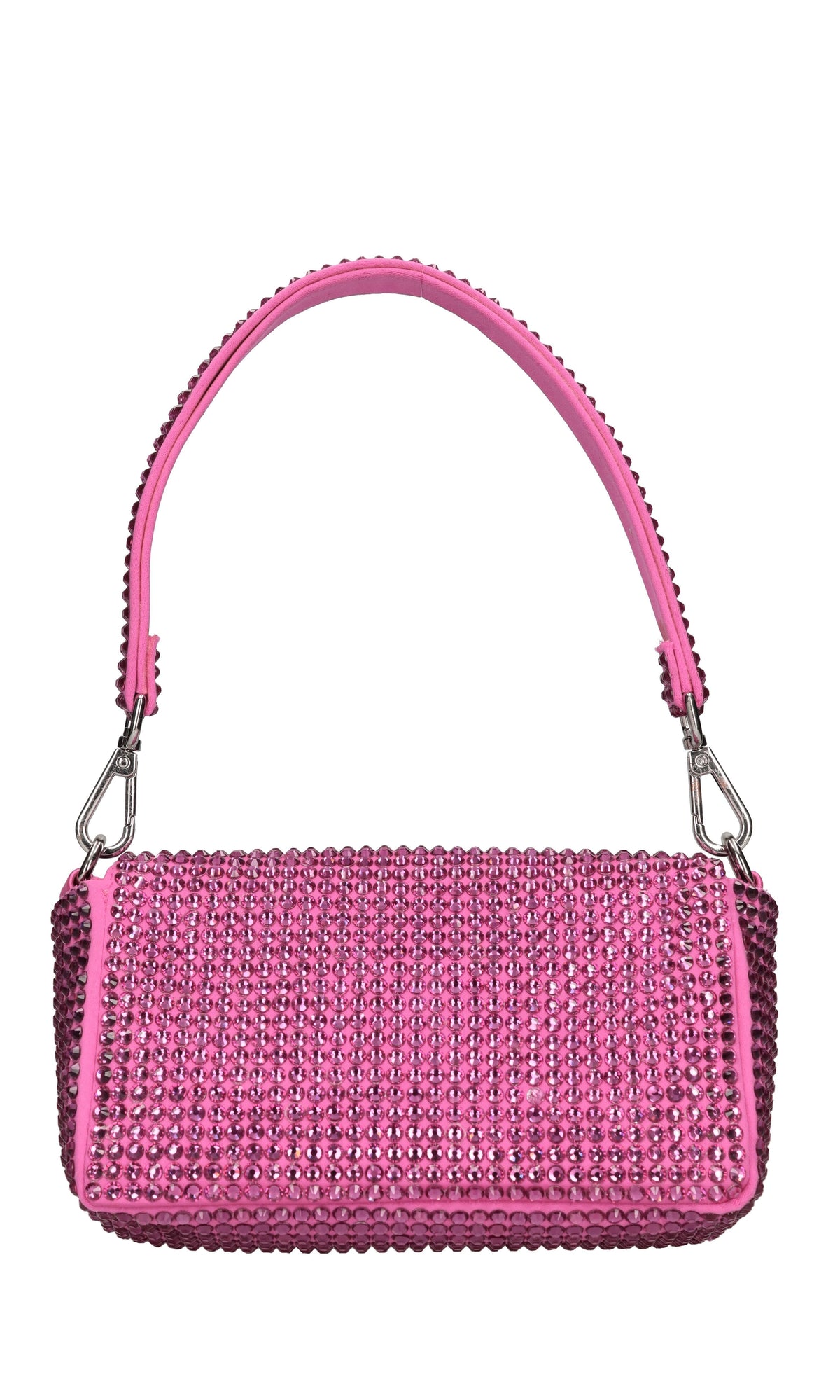 Borsa mini My Love in tessuto e strass 