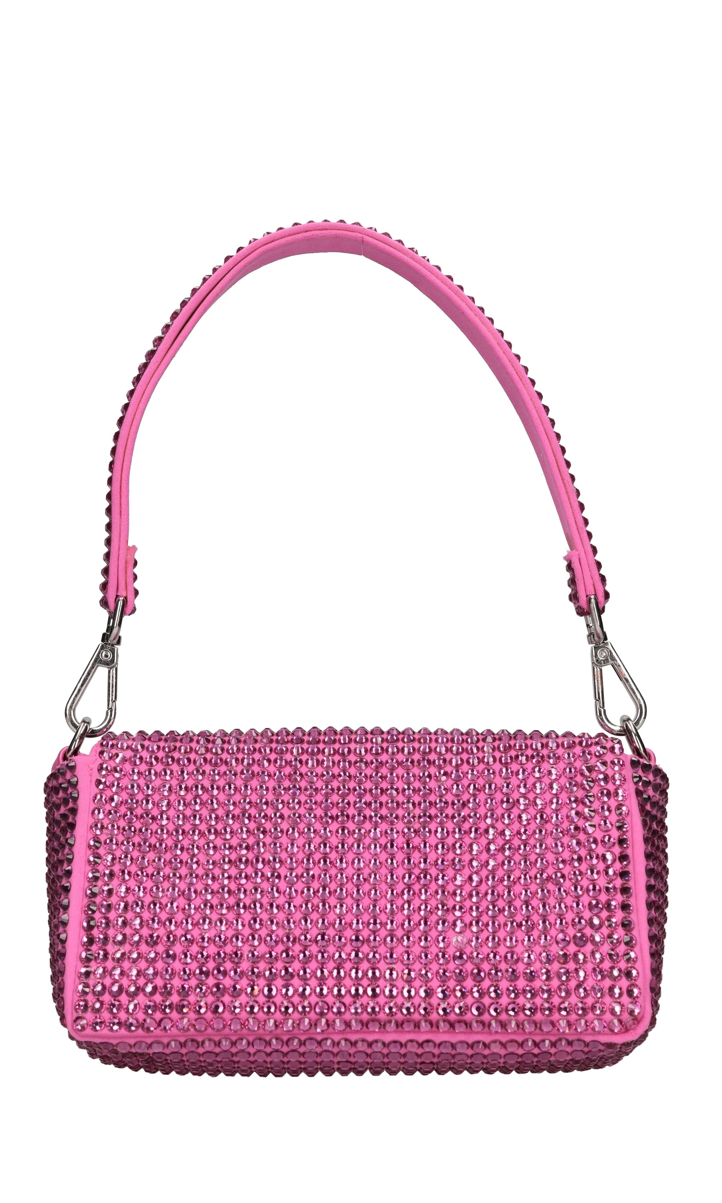 Borsa mini My Love in tessuto e strass 